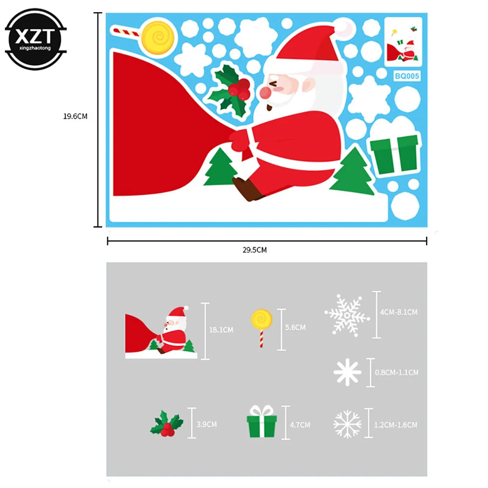 Festive Santa & Elk Christmas Window Stickers - Image 42