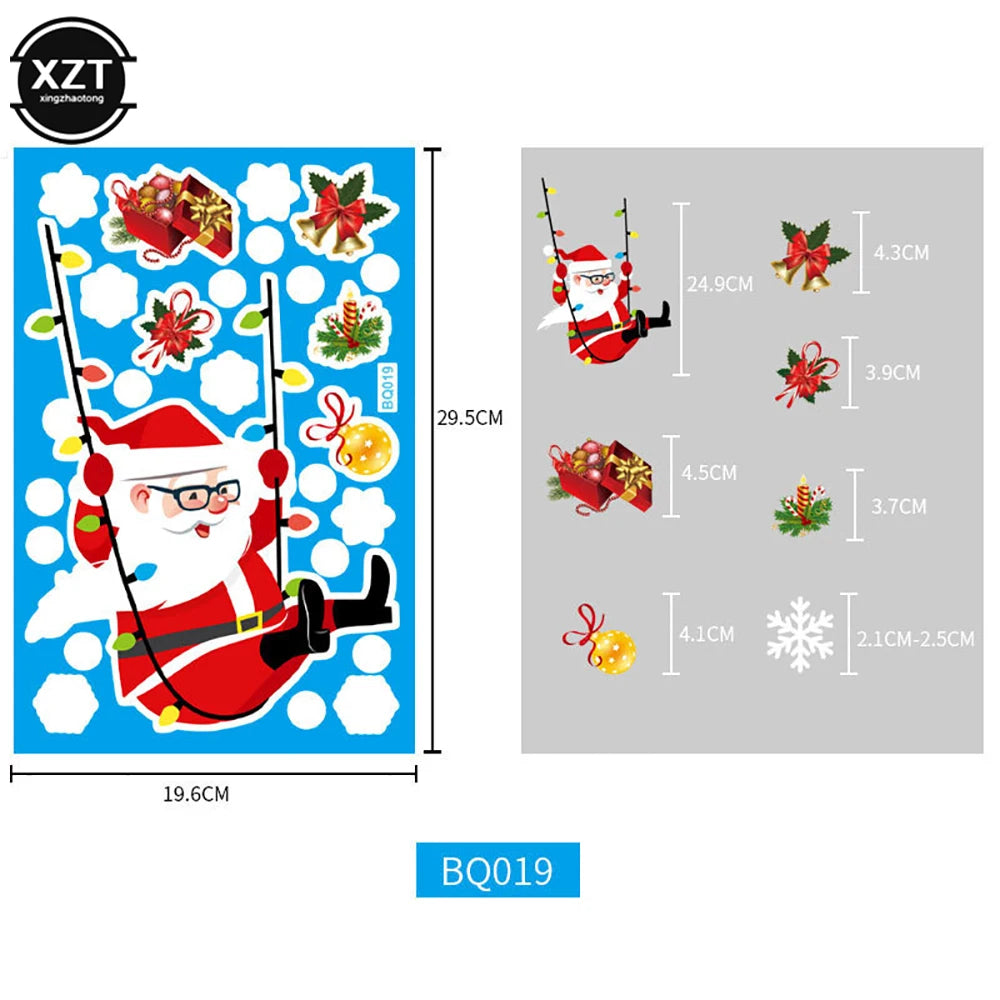 Festive Santa & Elk Christmas Window Stickers - Image 10