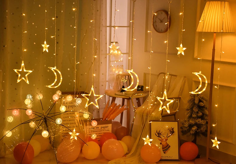 LED Star & Moon Fairy String Lights for Christmas - Image 33