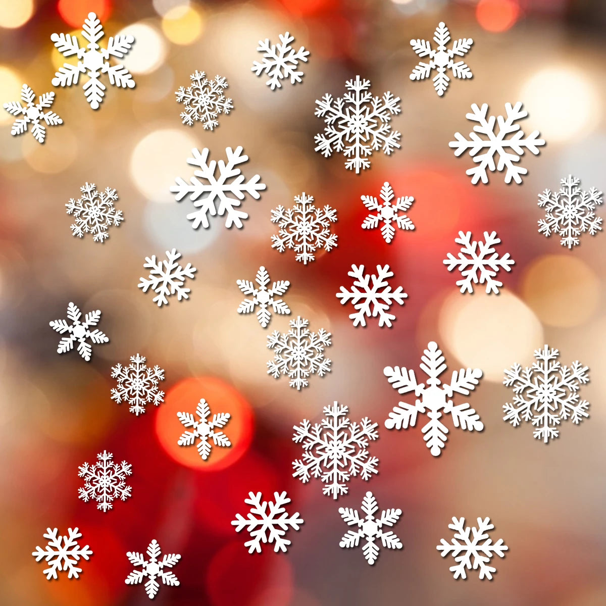 Reusable Christmas Snowflake Window Stickers - Set of 5 - Image 21