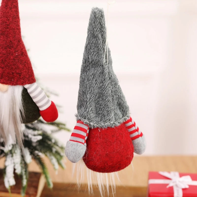 Whimsical Plush Gnome Hanging Ornament for Christmas - Image 27