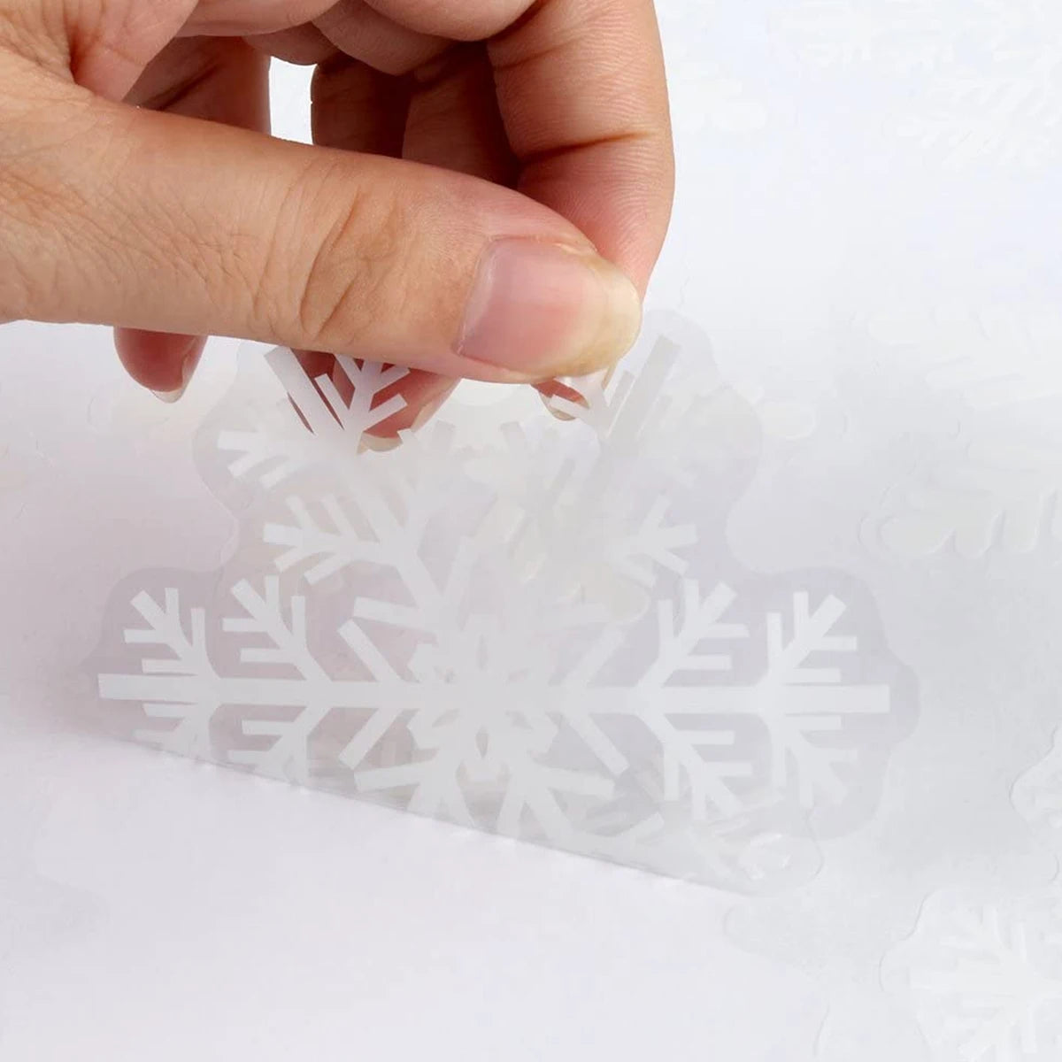 Reusable Christmas Snowflake Window Stickers - Set of 5 - Image 3