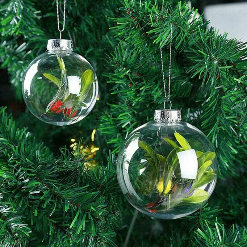 Clear Fillable Christmas Baubles for DIY Decor - Image 9