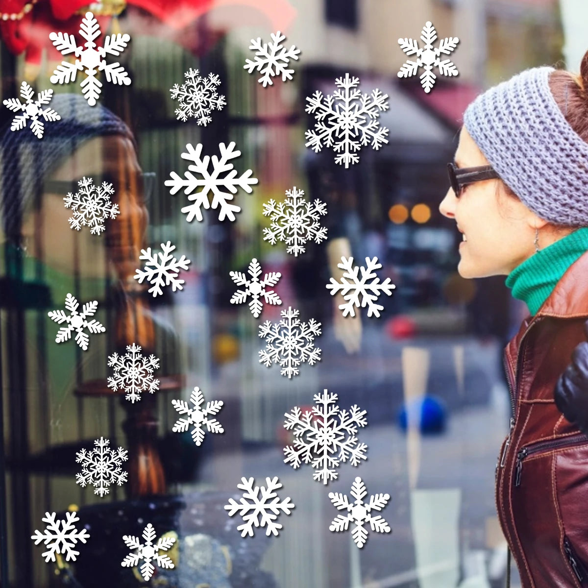 Reusable Christmas Snowflake Window Stickers - Set of 5 - Image 20