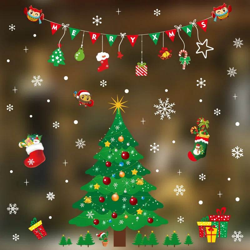 Festive Santa Claus Window Clings for Christmas Cheer - Image 59