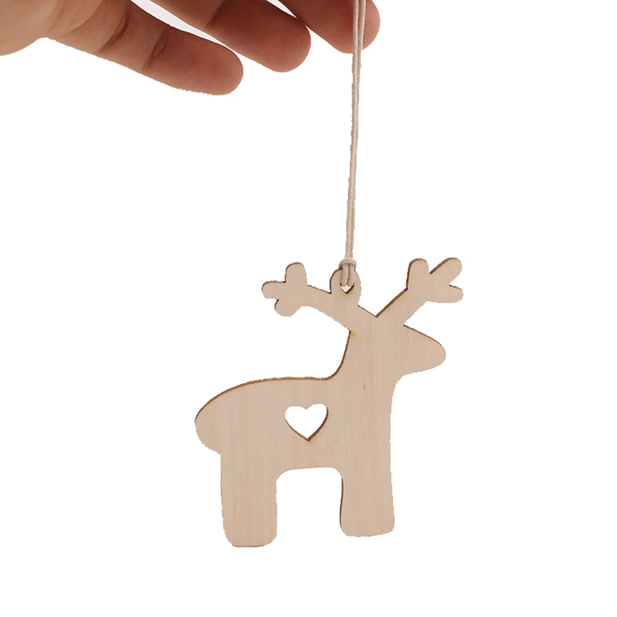 10PCS Unfinished Wooden Christmas Tree Ornaments - Image 26