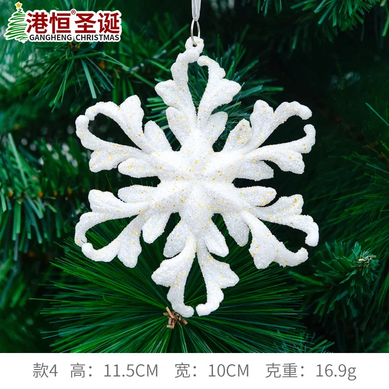 Large White Snowflake Ornaments for Festive Decor - Image 12