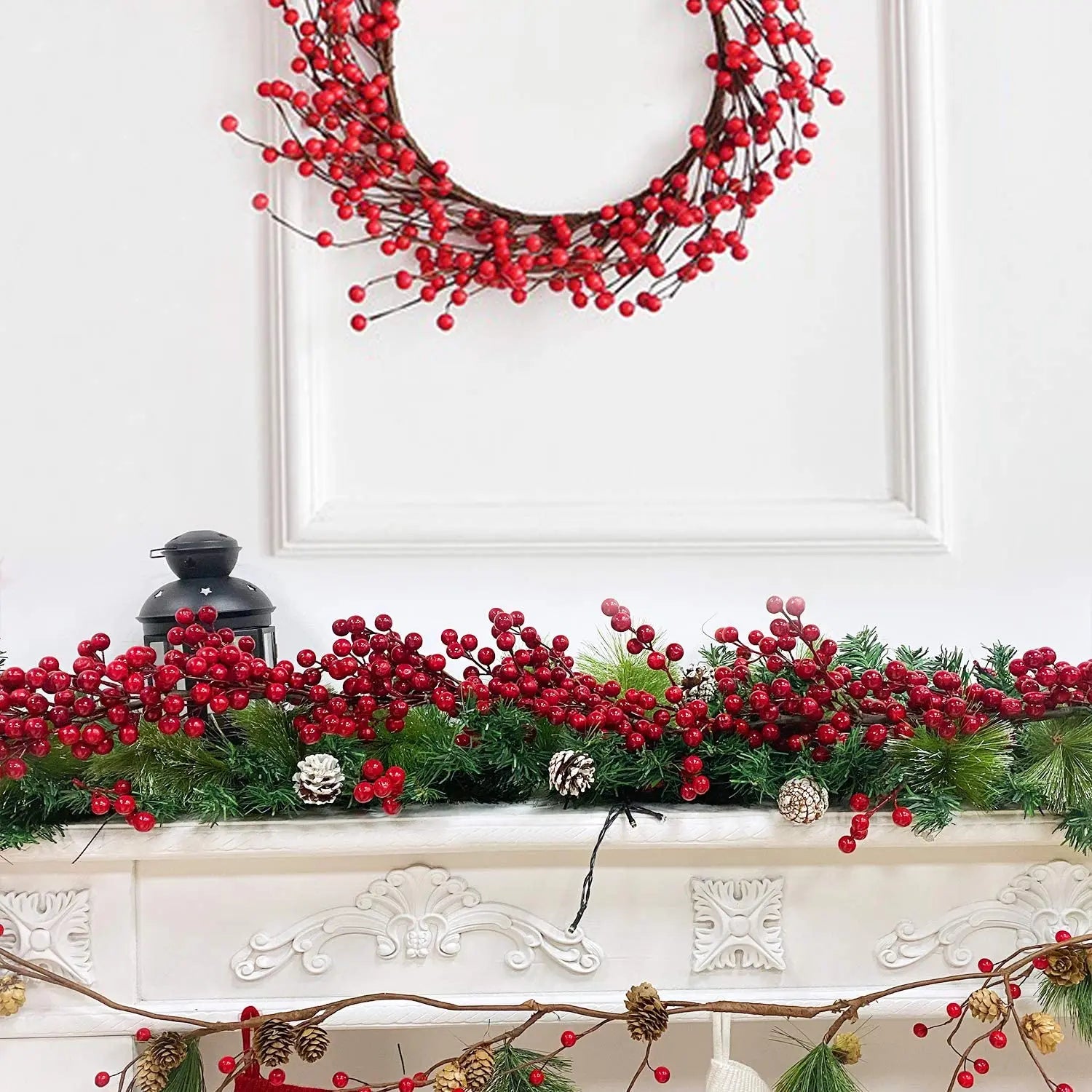 Festive Burgundy Berry Picks for Holiday Decor - Image 7