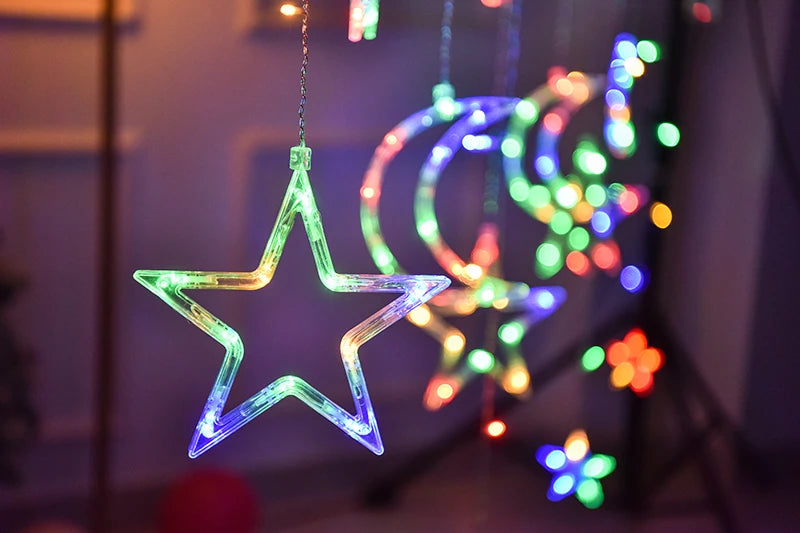 LED Star & Moon Fairy String Lights for Christmas - Image 37