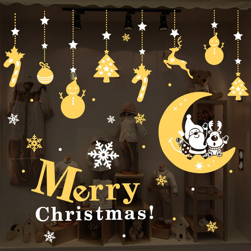 Festive Santa Claus Window Clings for Christmas Cheer - Image 51