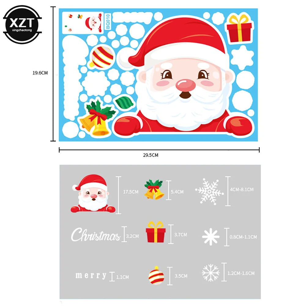 Festive Santa & Elk Christmas Window Stickers - Image 13