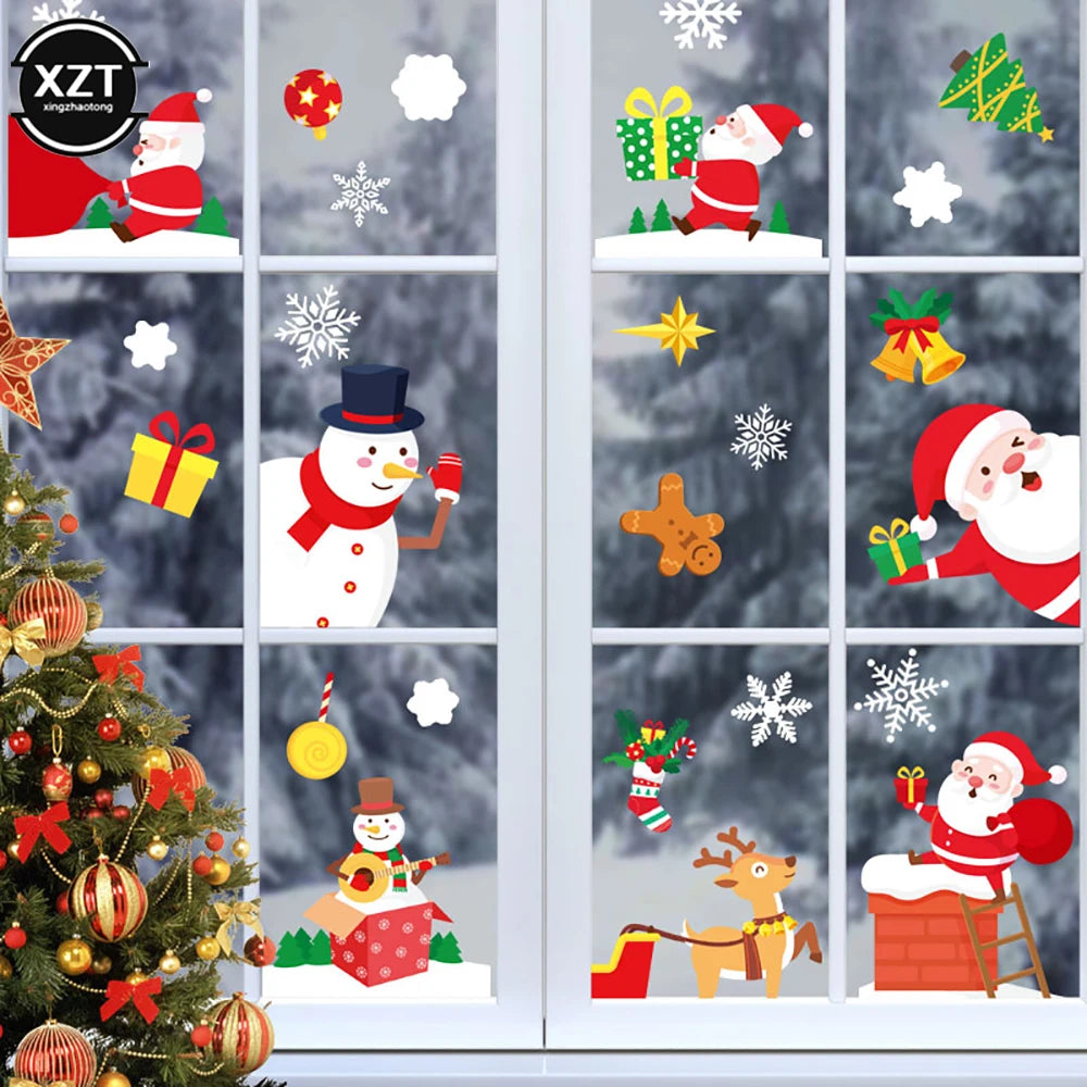 Festive Santa & Elk Christmas Window Stickers - Image 33
