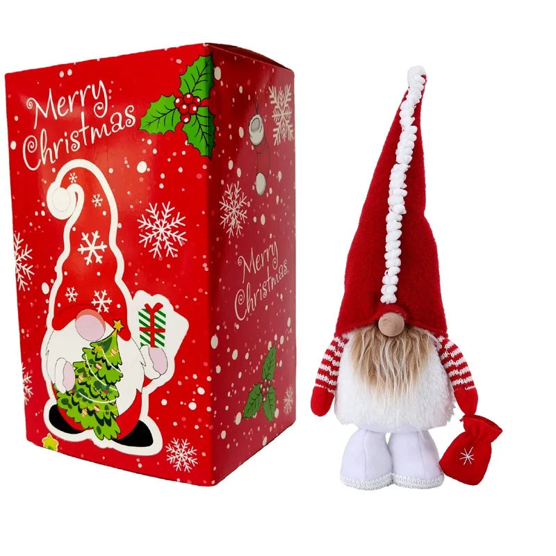 Whimsical Plush Gnome Hanging Ornament for Christmas - Image 34