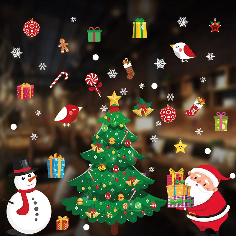 Festive Santa Claus Window Clings for Christmas Cheer - Image 23
