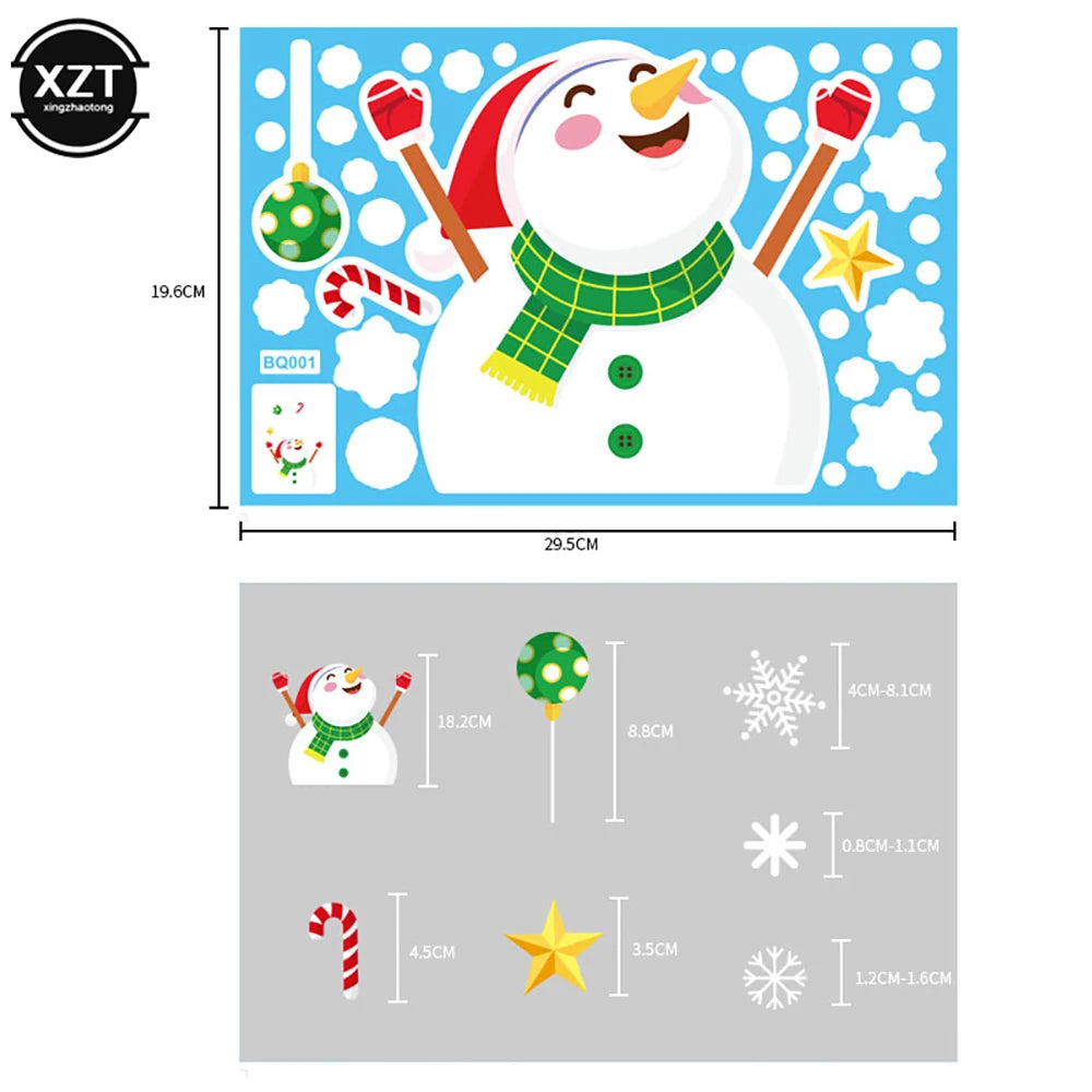 Festive Santa & Elk Christmas Window Stickers - Image 22