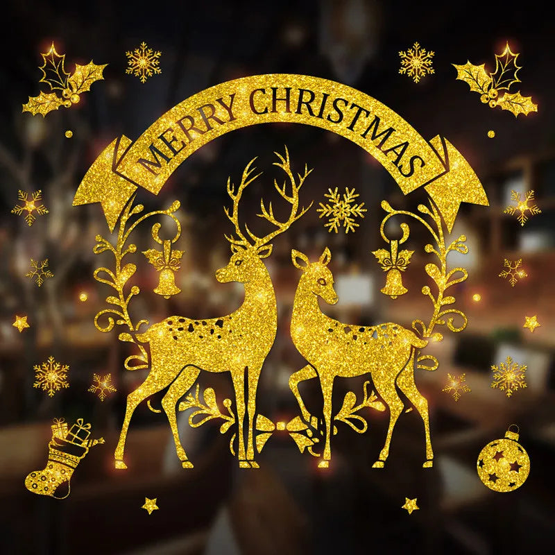 Festive Santa Claus Window Clings for Christmas Cheer - Image 47
