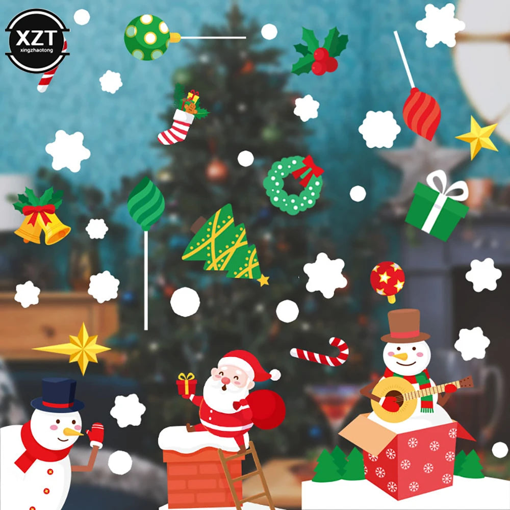 Festive Santa & Elk Christmas Window Stickers - Image 28