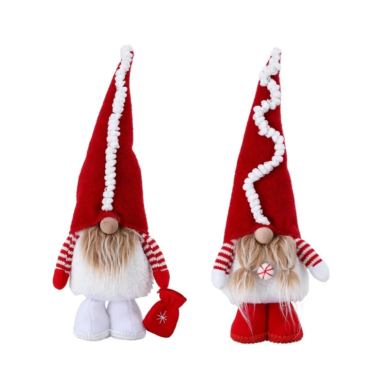 Whimsical Plush Gnome Hanging Ornament for Christmas - Image 36