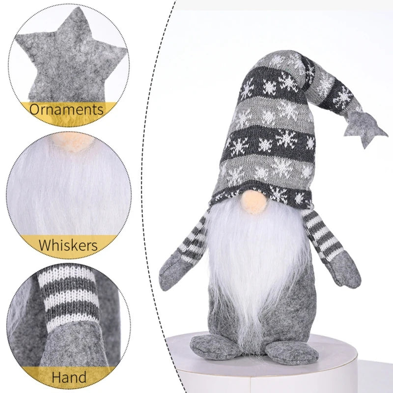 Whimsical Plush Gnome Hanging Ornament for Christmas - Image 32