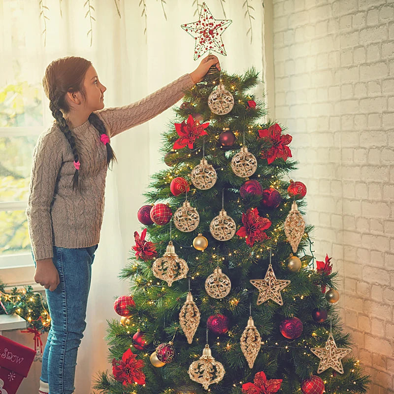 Elegant Star Hollow Ball Ornaments for Christmas - Image 22