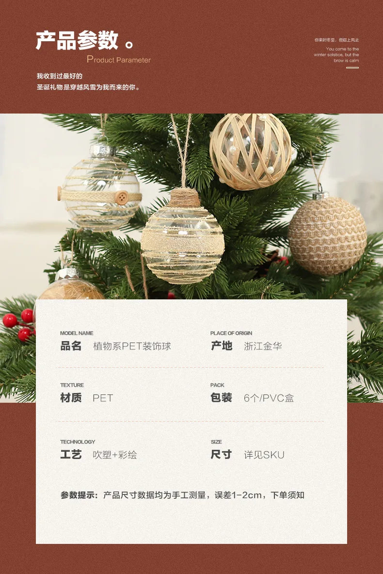 Shatterproof Clear Christmas Tree Ball Ornaments - Image 11