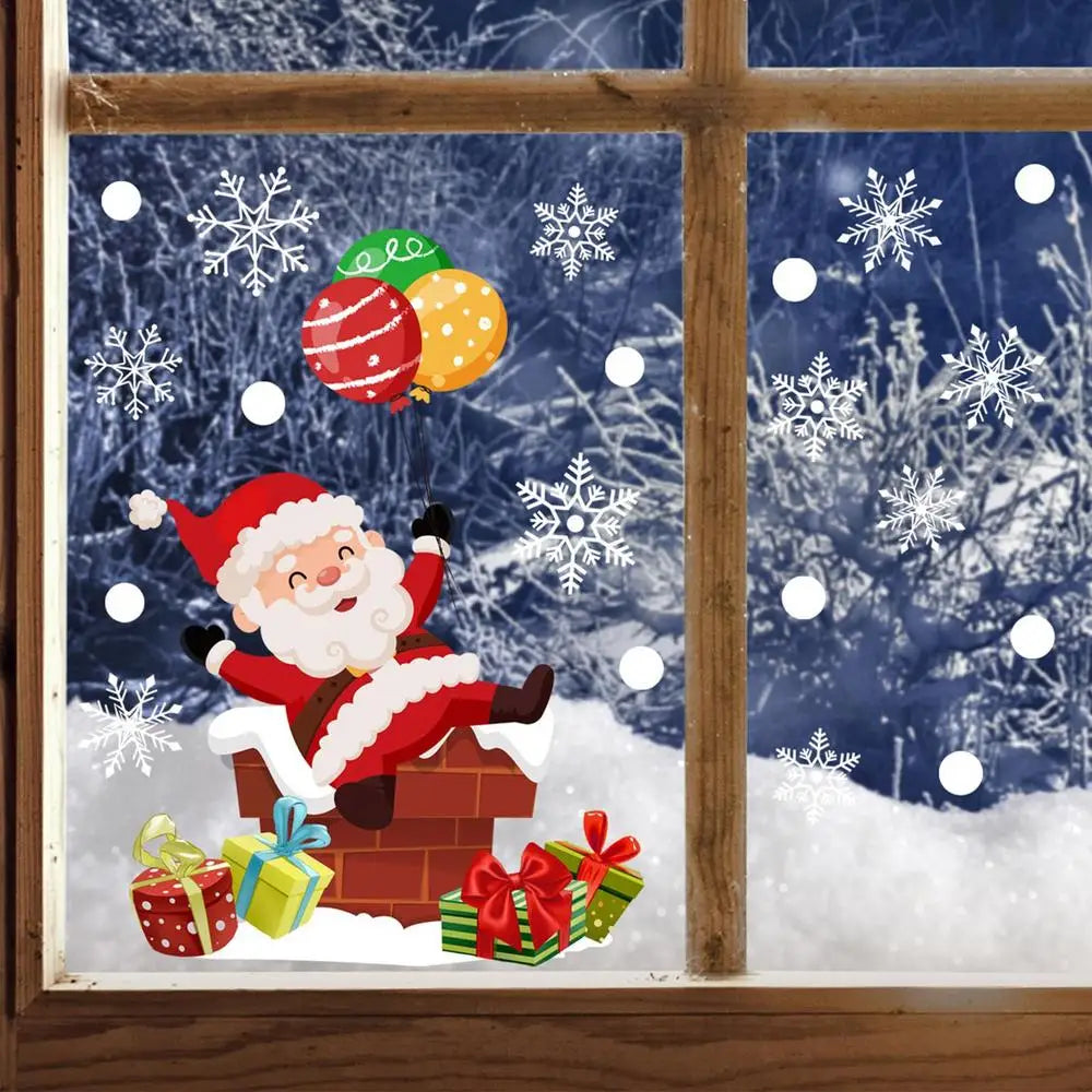 Festive Santa Claus & Snowflake Window Clings - Image 10