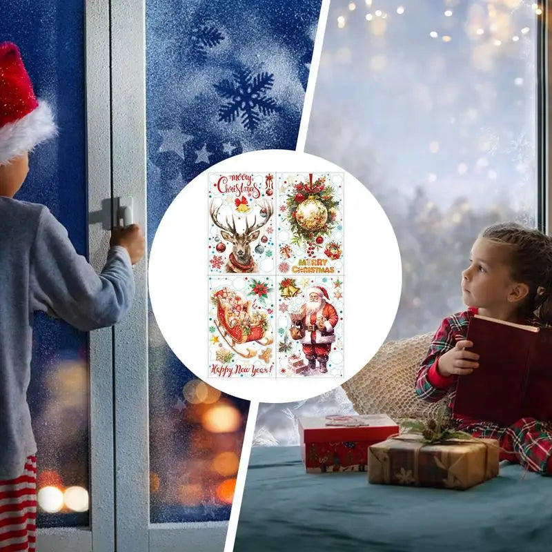 Reusable Christmas Static Window Clings - Festive Decor - Image 7
