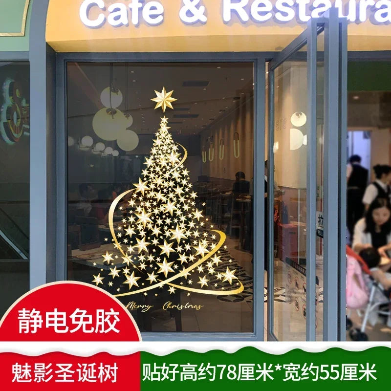 Festive Christmas Window Clings - Santa, Deer & Snowflakes - Image 10