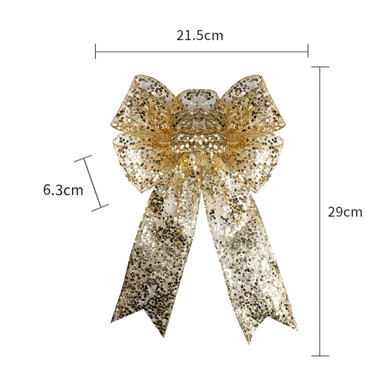Shiny Christmas Bows for Wreaths & Decor - Image 4