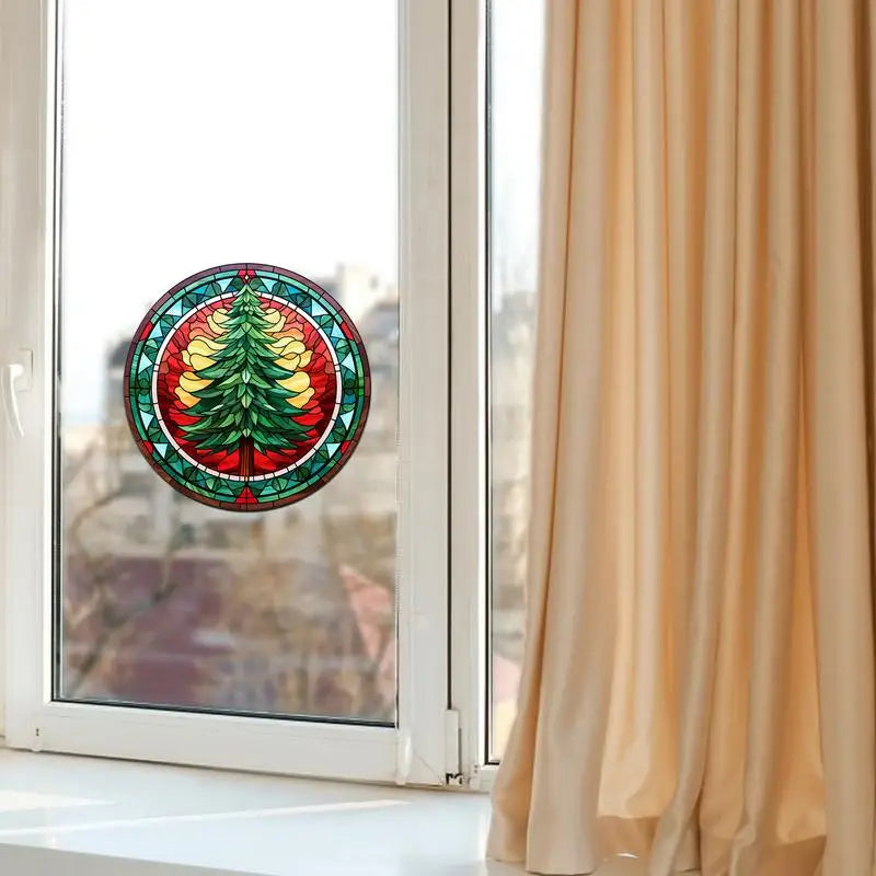 Festive Pine Tree Window Clings for Christmas - Image 5