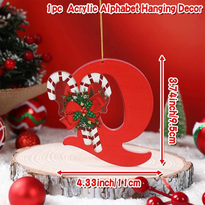 Customizable Acrylic Christmas Letter Ornaments - Image 8