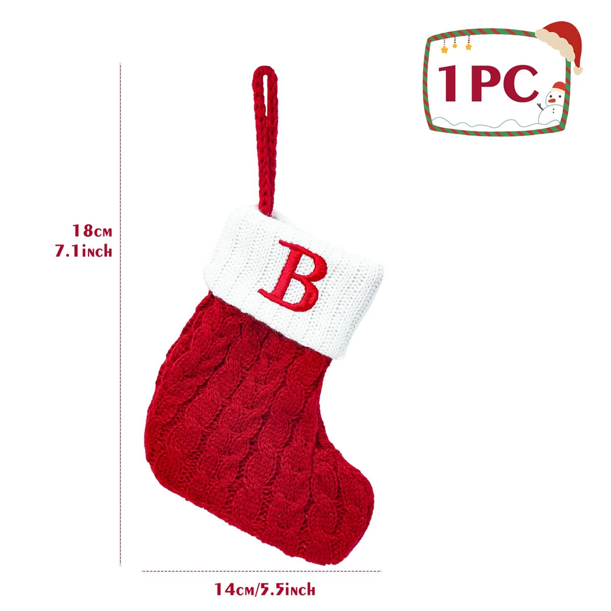 Knitted Snowflake Christmas Stocking Decoration Gift - Image 51