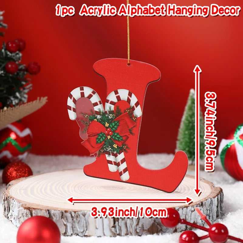 Customizable Acrylic Christmas Letter Ornaments - Image 25