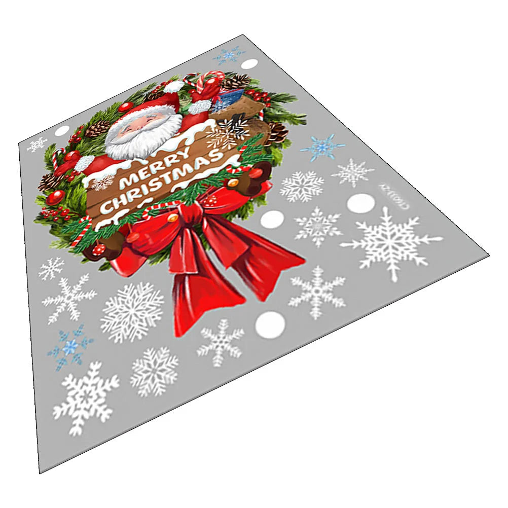 Santa Claus Snowflake Christmas Window Decor Stickers - Image 5