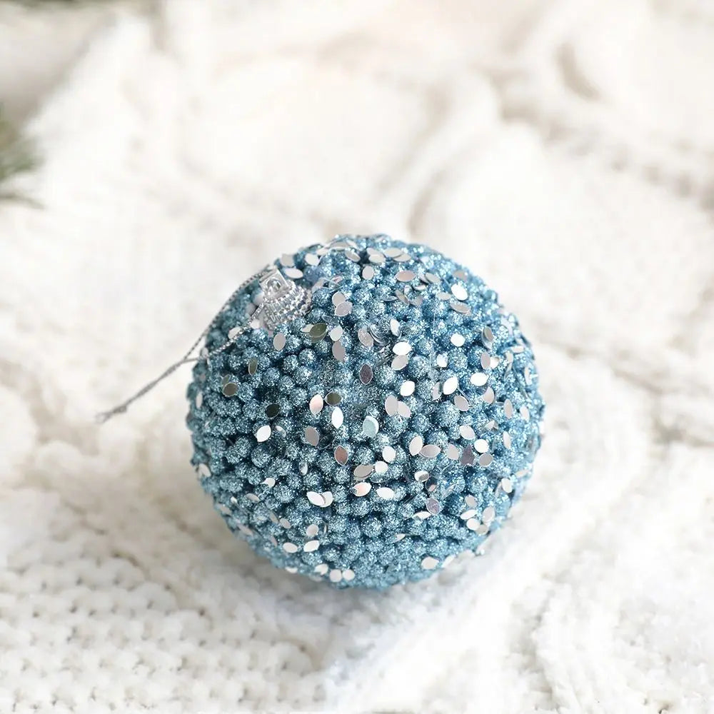 Elegant Blue Shatterproof Christmas Sequin Ornaments - Image 16