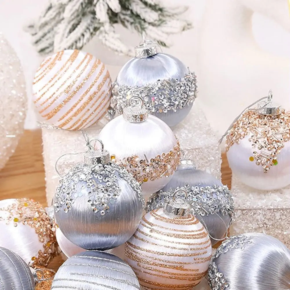 Elegant Reusable Velvet Christmas Ball Ornaments - 6 Pack - Image 13