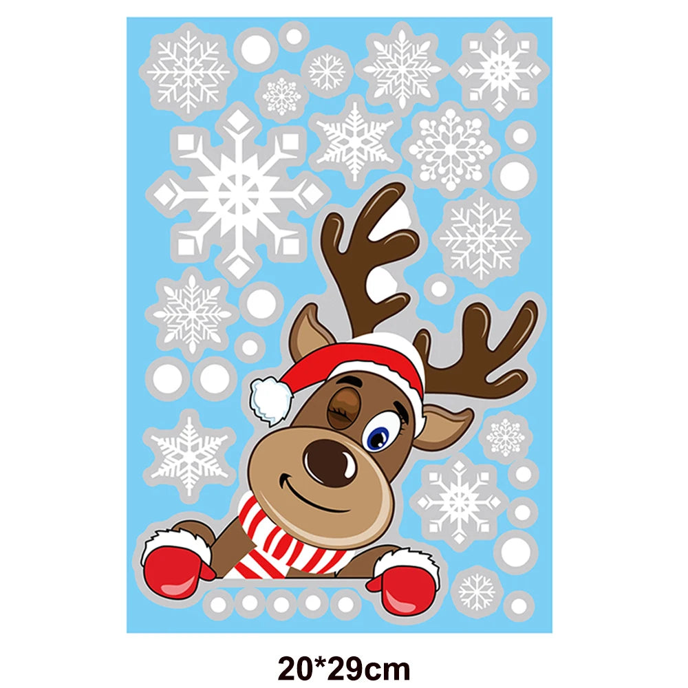 Festive Snowflake & Santa Window Clings - Image 41