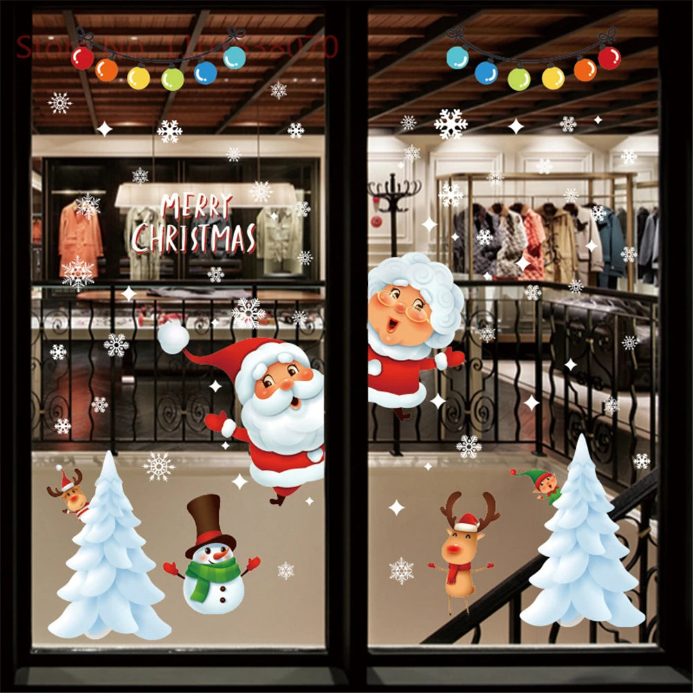 Removable Santa Claus & Christmas Tree Wall Stickers - Image 16
