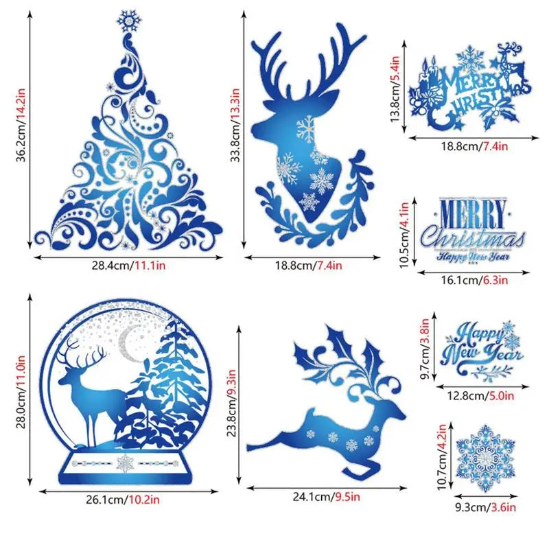Reusable Christmas Static Window Clings - Festive Decor - Image 10