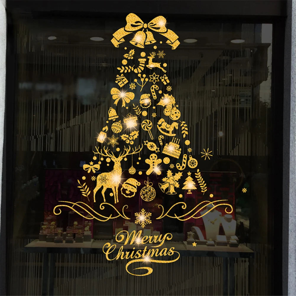Festive Christmas Tree Window Clings for Holiday Cheer - Image 27