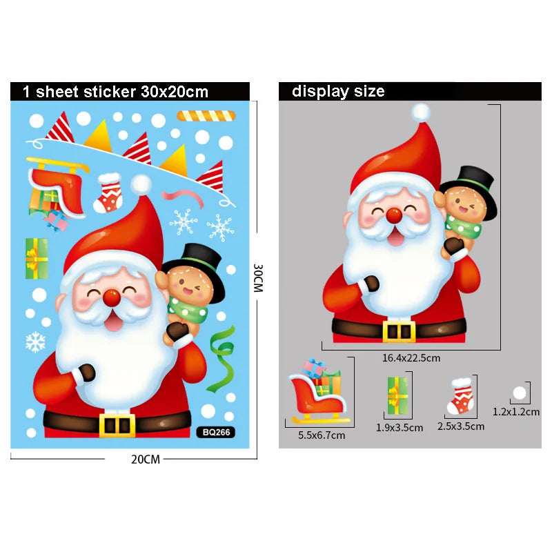 Festive Santa & Snowman Window Stickers - Image 12