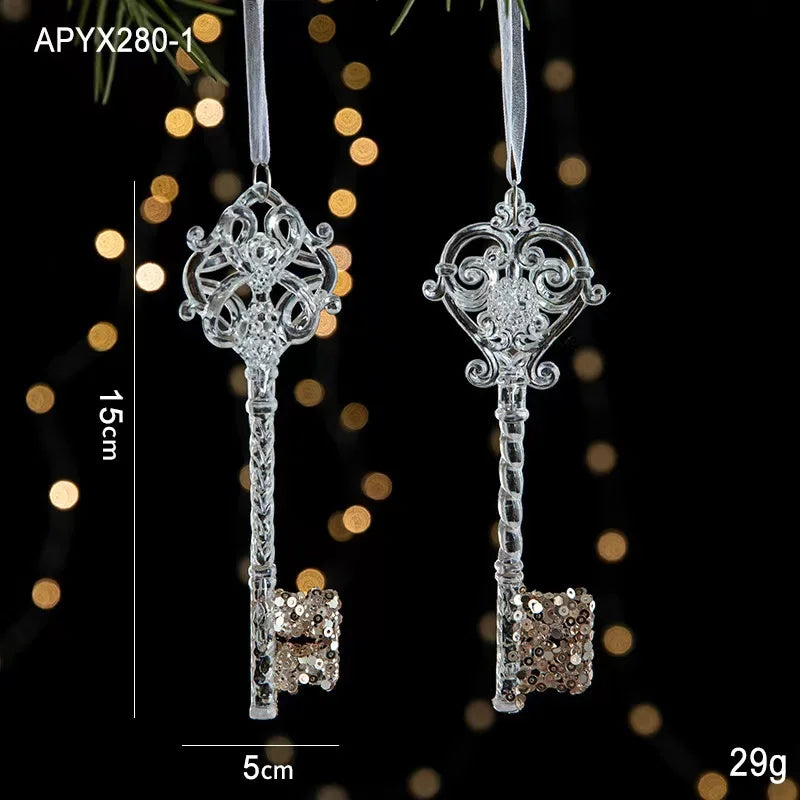 Sparkling Snowflake Acrylic Pendant Decor for Christmas - Image 4