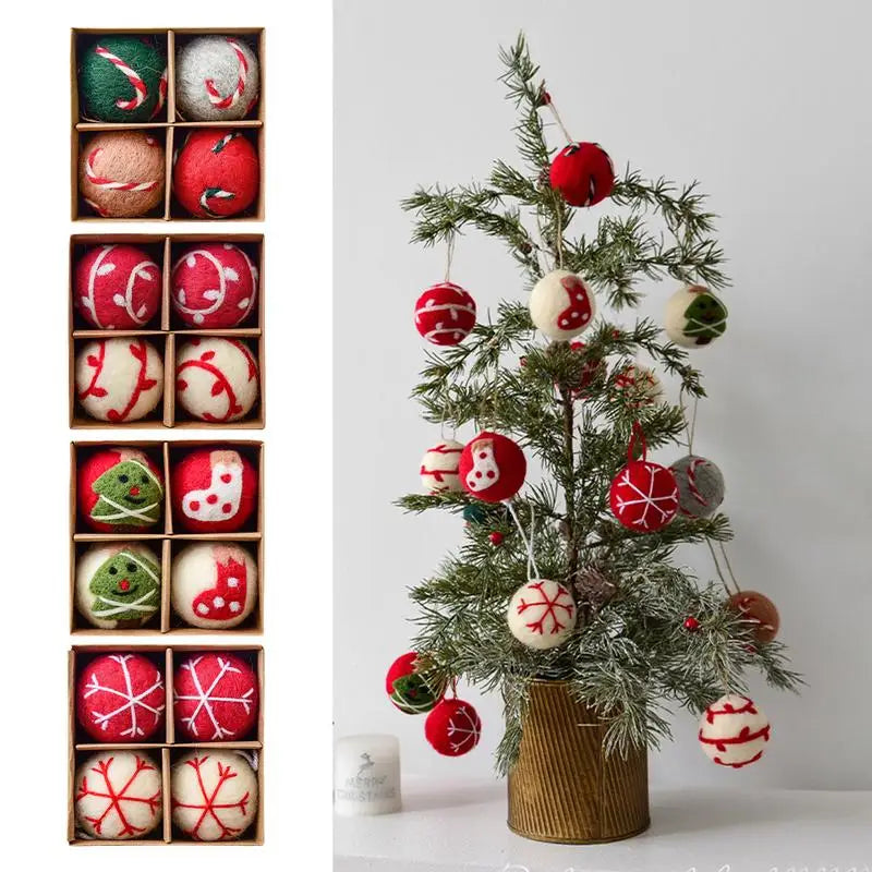Set of 4 Snowflake Felt Christmas Ornaments - Image 7