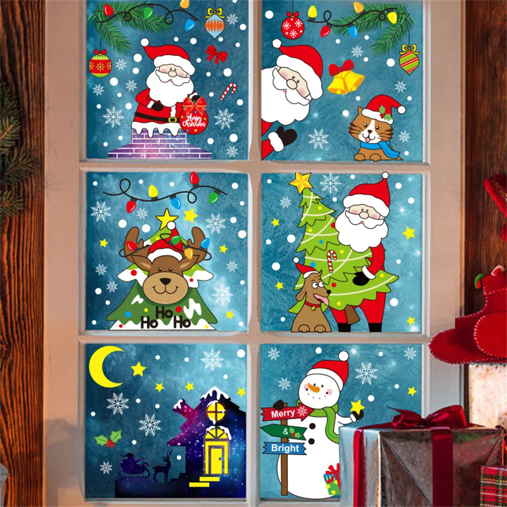 Festive Christmas Window Clings for Holiday Cheer - Image 11