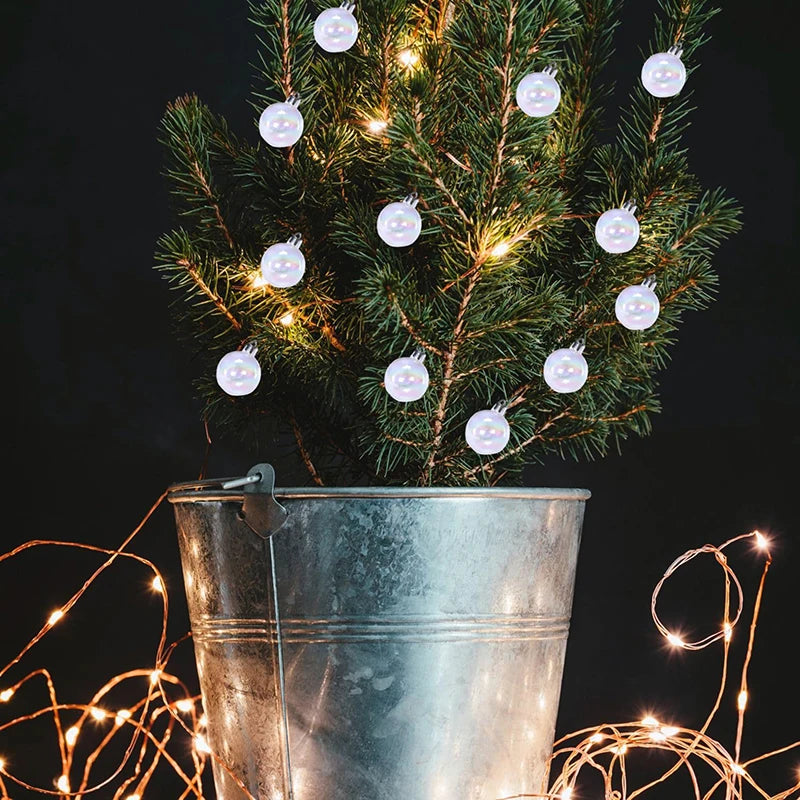24Pcs Shatterproof Iridescent Christmas Tree Ornaments - Image 9
