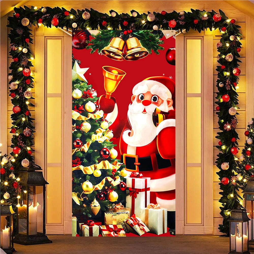 Festive Santa Banner for Joyful Holiday Decor