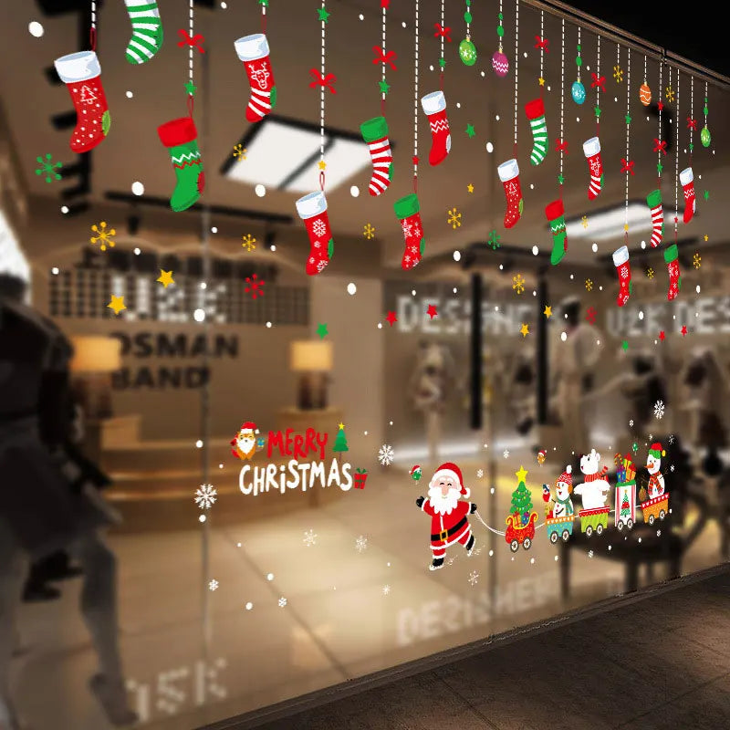 Festive Christmas Window Stickers for Home Decor - Image 10
