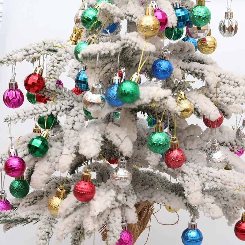 Colorful 12pcs Mini Christmas Ball Ornaments