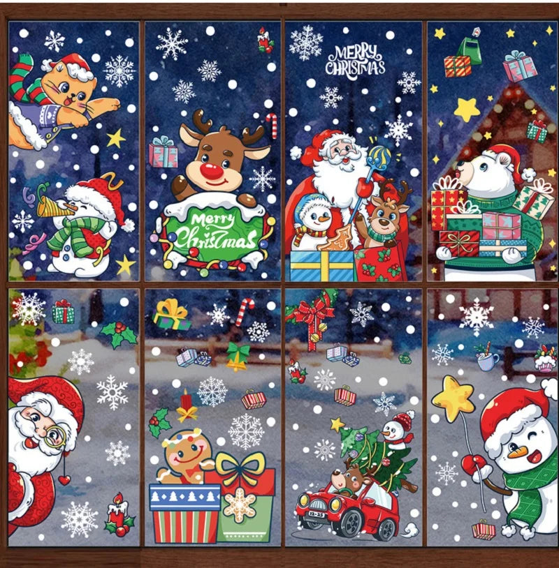 Festive Santa & Snowman Window Stickers - Image 11