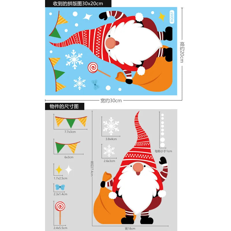 Festive Snowflake & Santa Window Clings - Image 15
